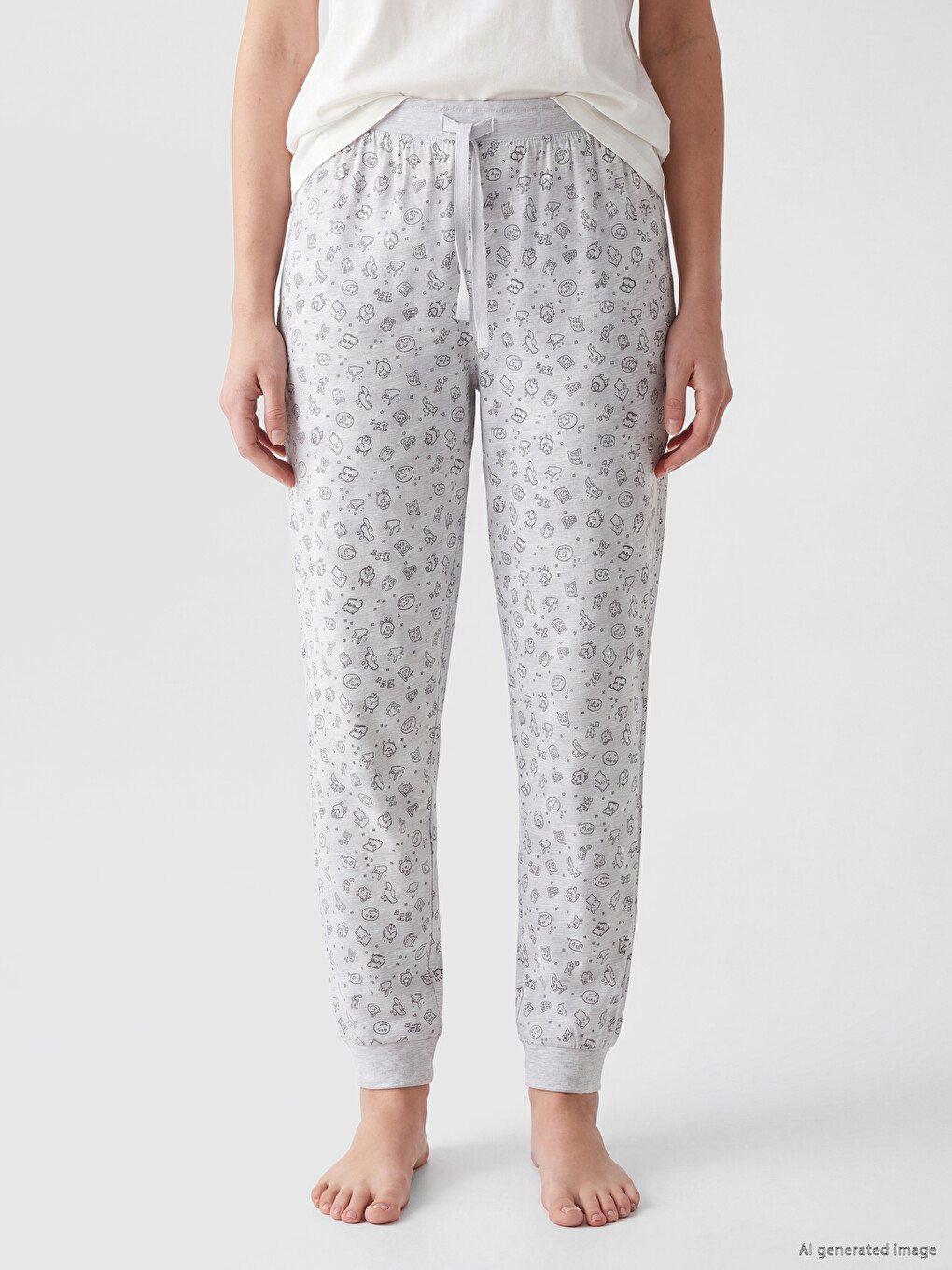 Patterned Women's Jogger Pyjamas Bottom-1