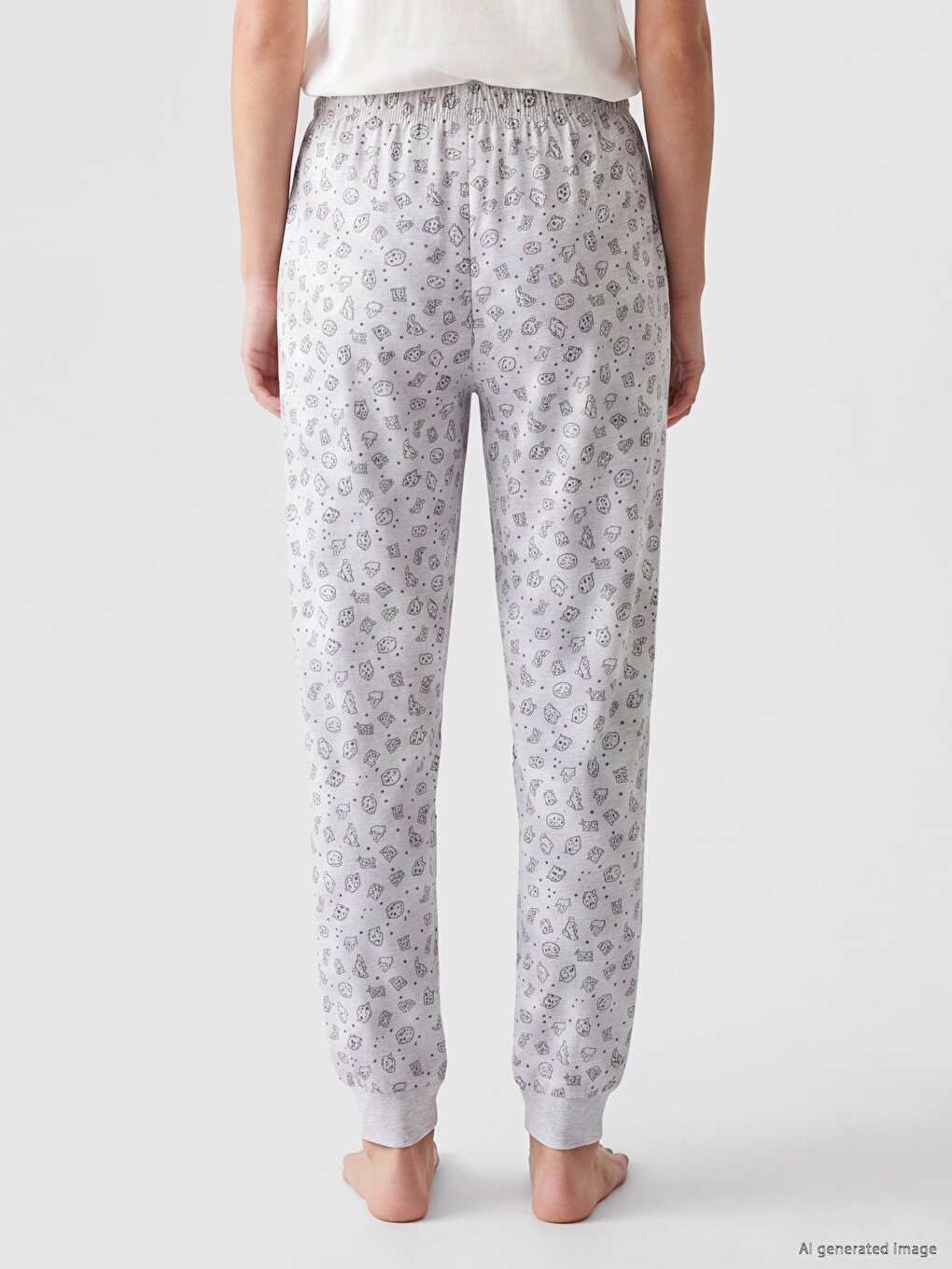 Patterned Women's Jogger Pyjamas Bottom-3