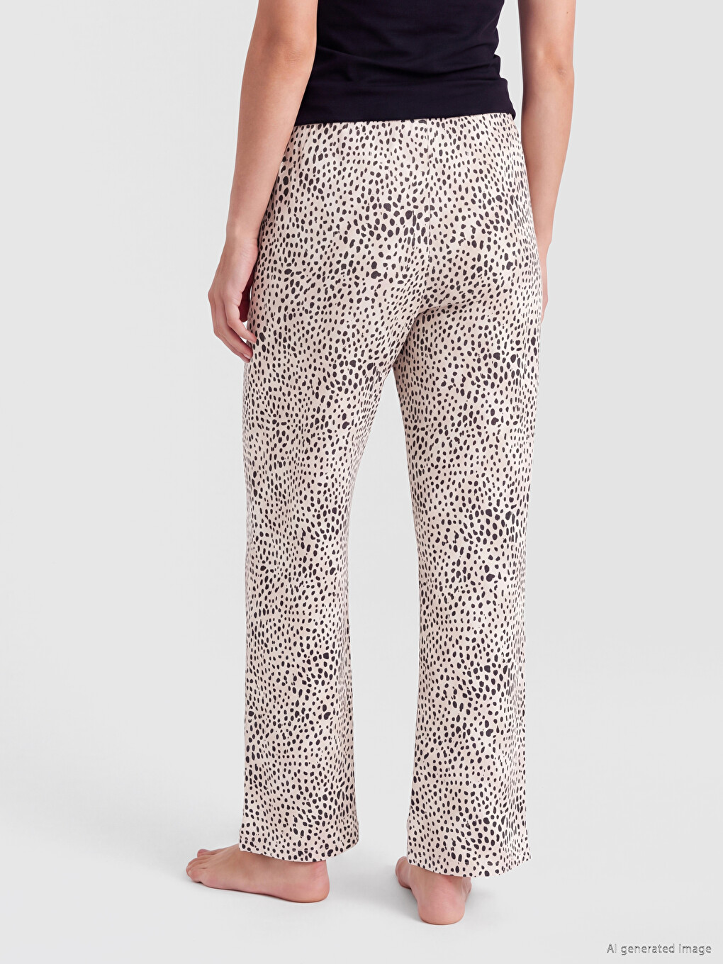 Leopar Desenli Kadın Pijama Altı-3