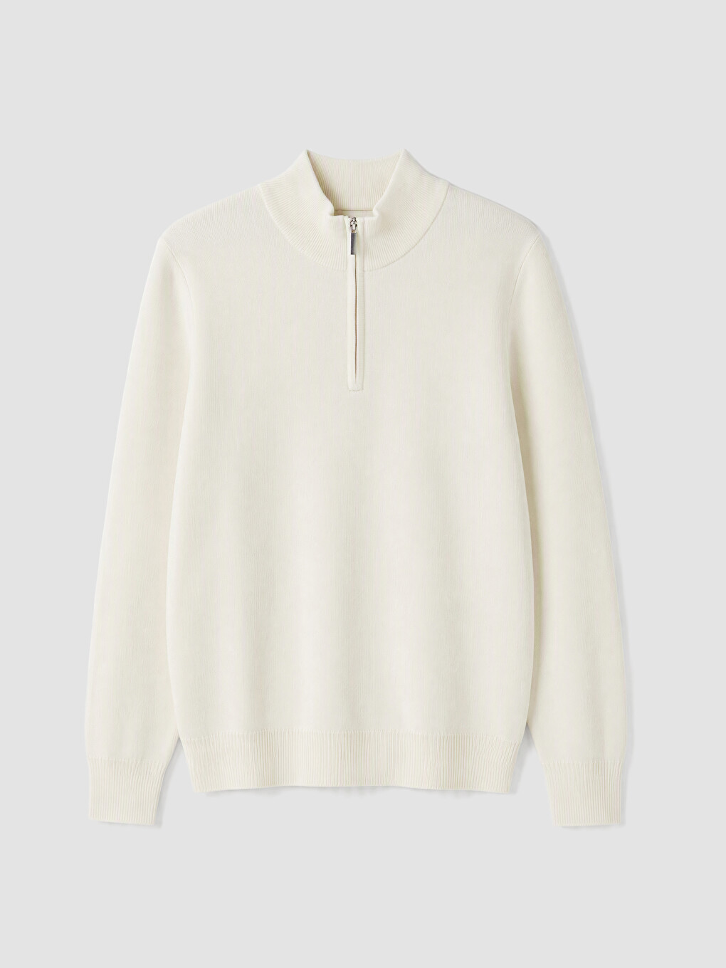 Pulover Tricotat Mock Neck Bărbați-4