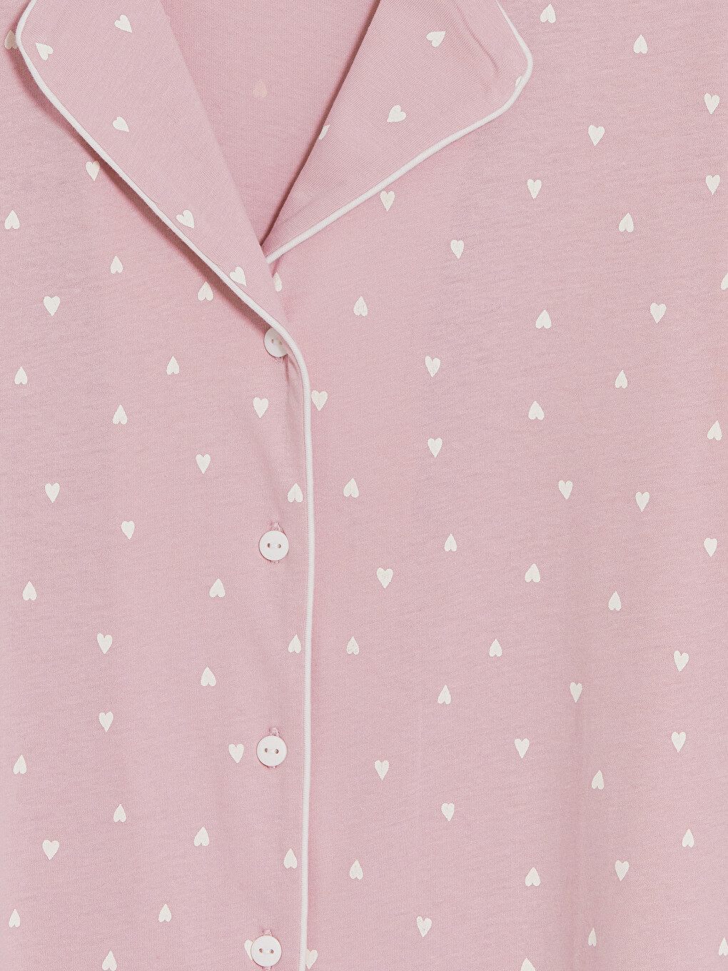 Gömlek Yaka Desenli Kadın Pijama Takım-9