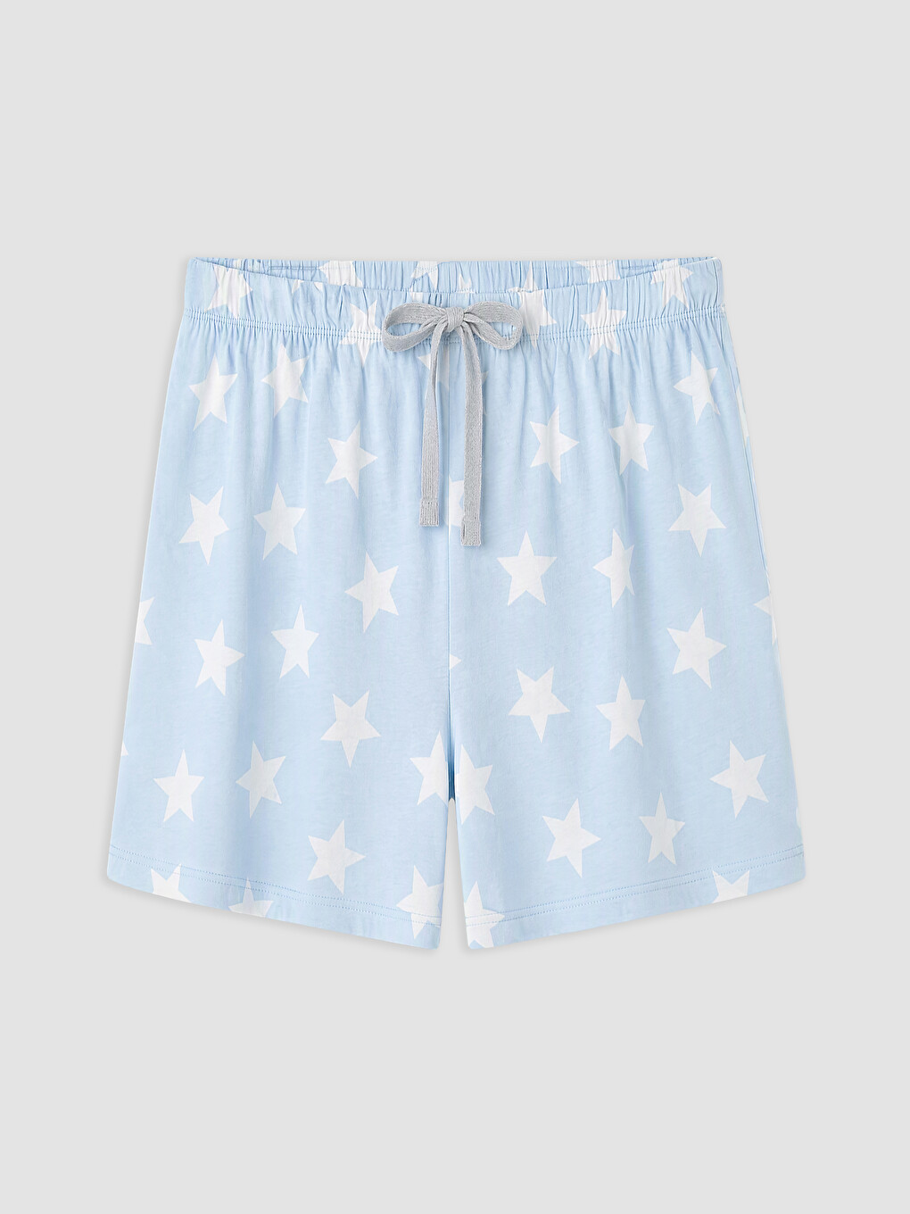 Mavi Baskılı Kadın Şortlu Pijama Takımı-7