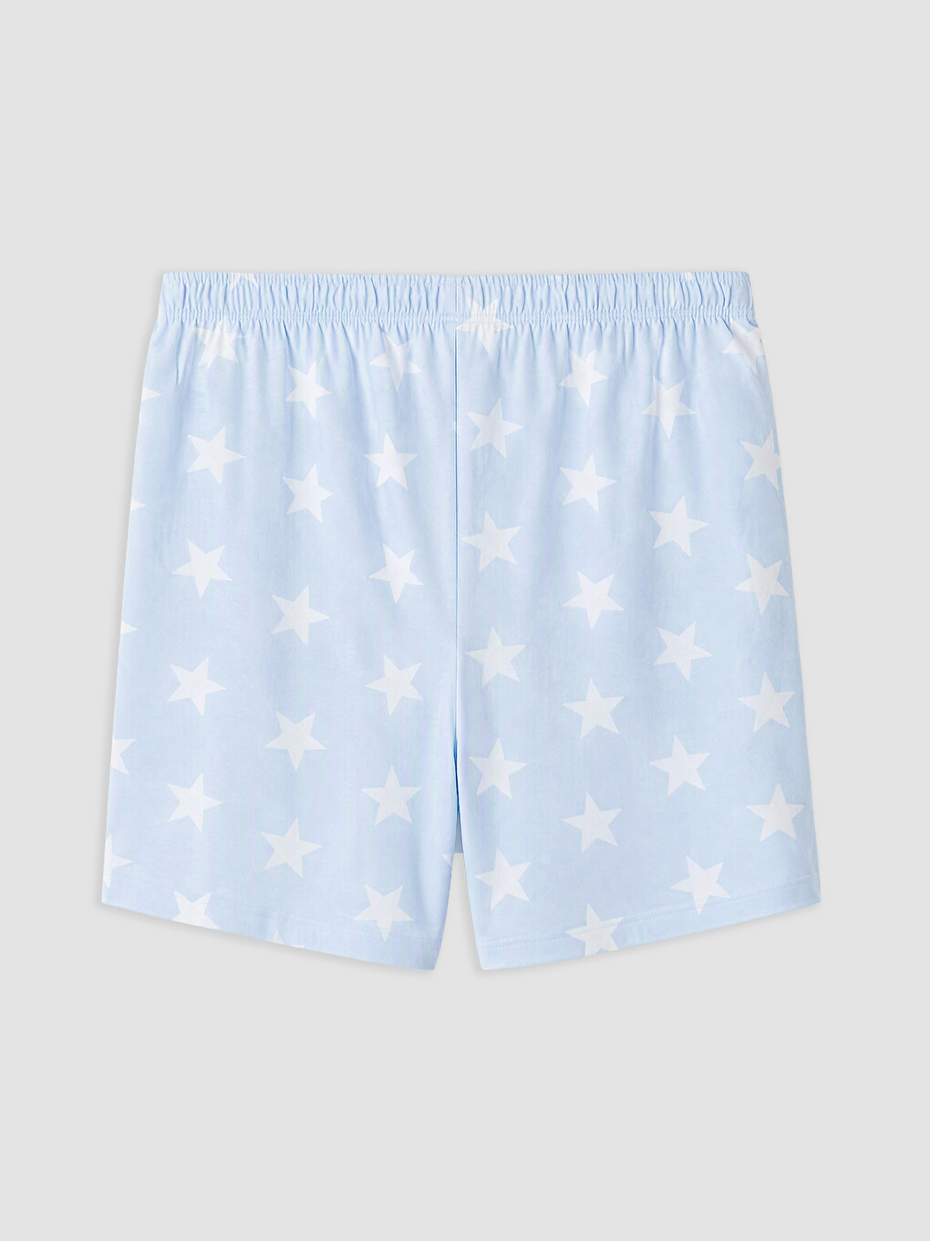 Mavi Baskılı Kadın Şortlu Pijama Takımı-8
