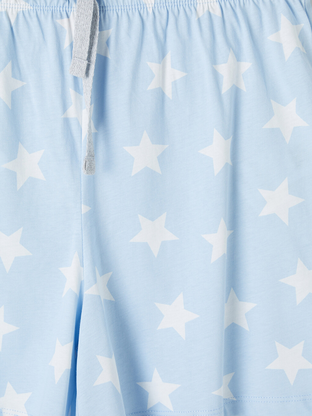 Mavi Baskılı Kadın Şortlu Pijama Takımı-10