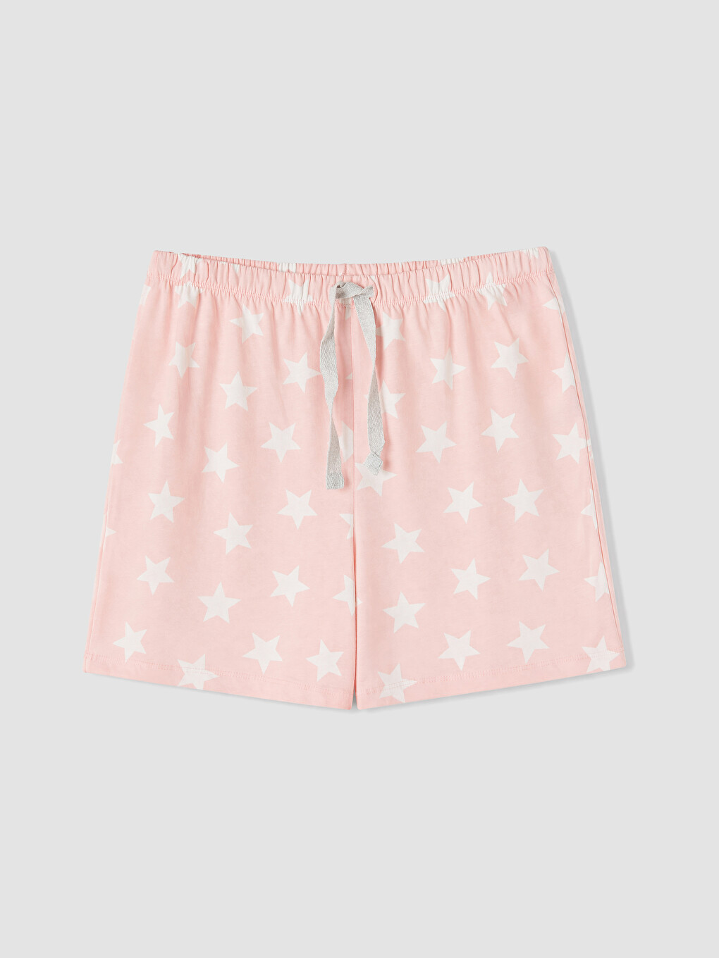 Pembe Baskılı Kadın Şortlu Pijama Takımı-8