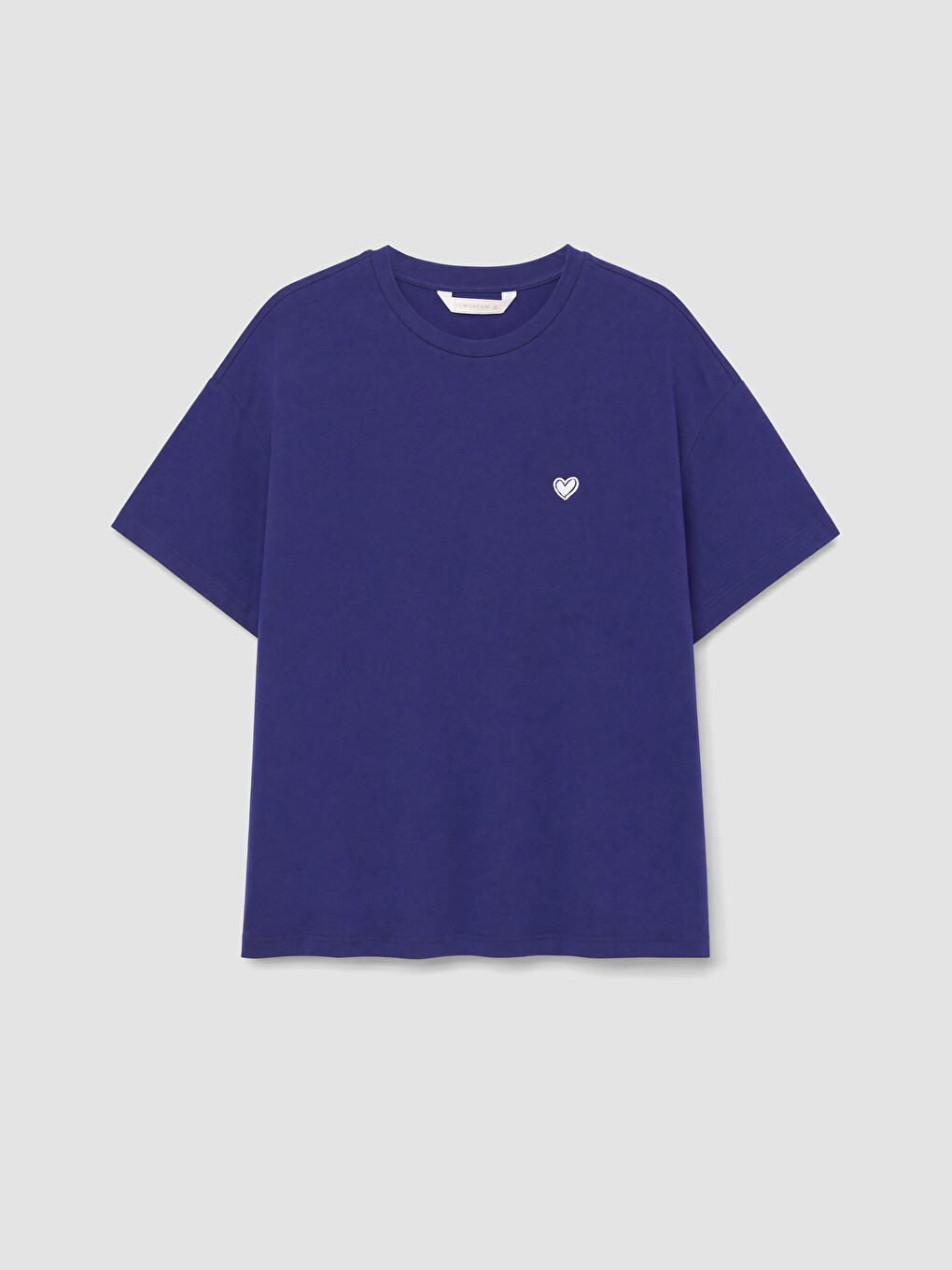 Mavi Kalp Desenli Kadın Şortlu Pijama Takımı-5