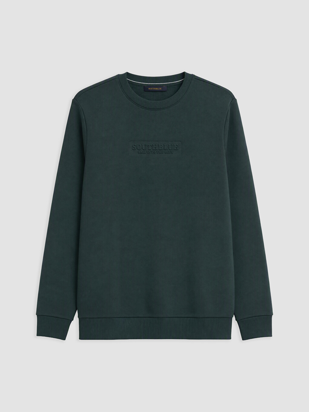 Crew Neck Embroidered Men's Thick Sweatshirt-4