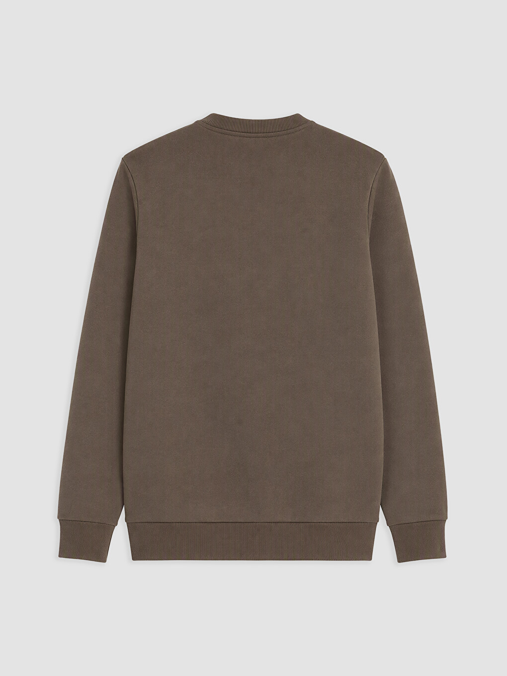 Mashkull Ngjyre Kafe Sweatshirt-1