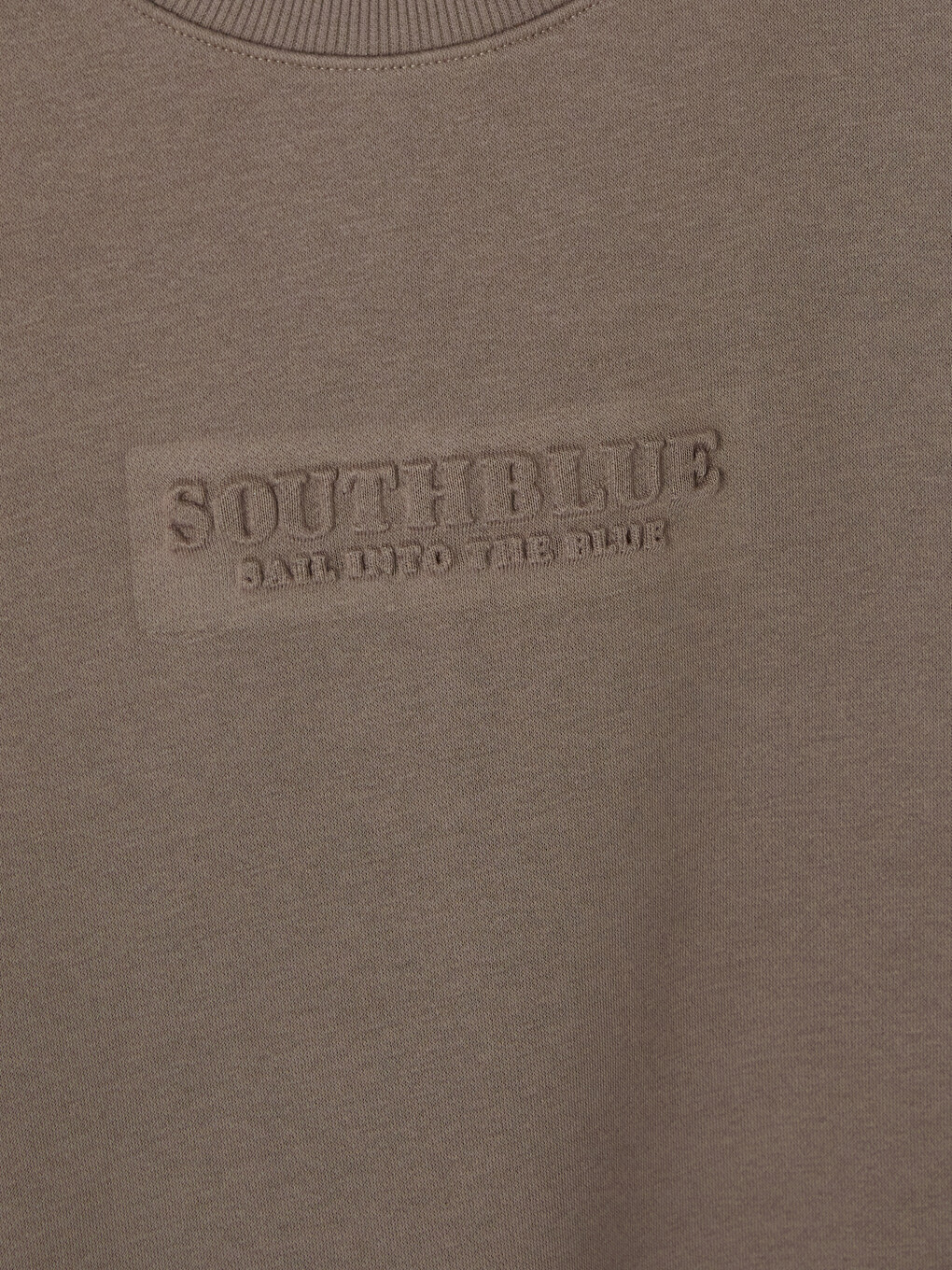 Bisiklet Yaka Nakışlı Erkek Kalın Sweatshirt-6