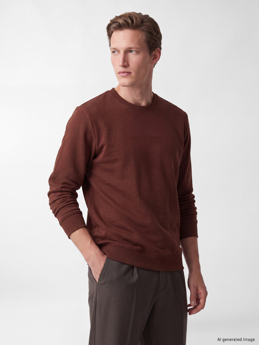 Crew Neck Thick Men's Sweatshirt