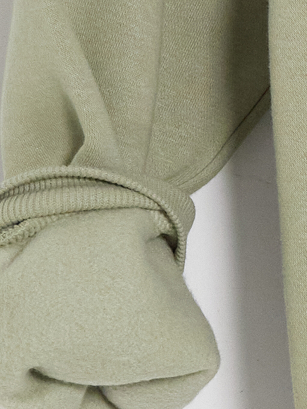 Yeşil Bisiklet Yaka Erkek Kalın Sweatshirt-7