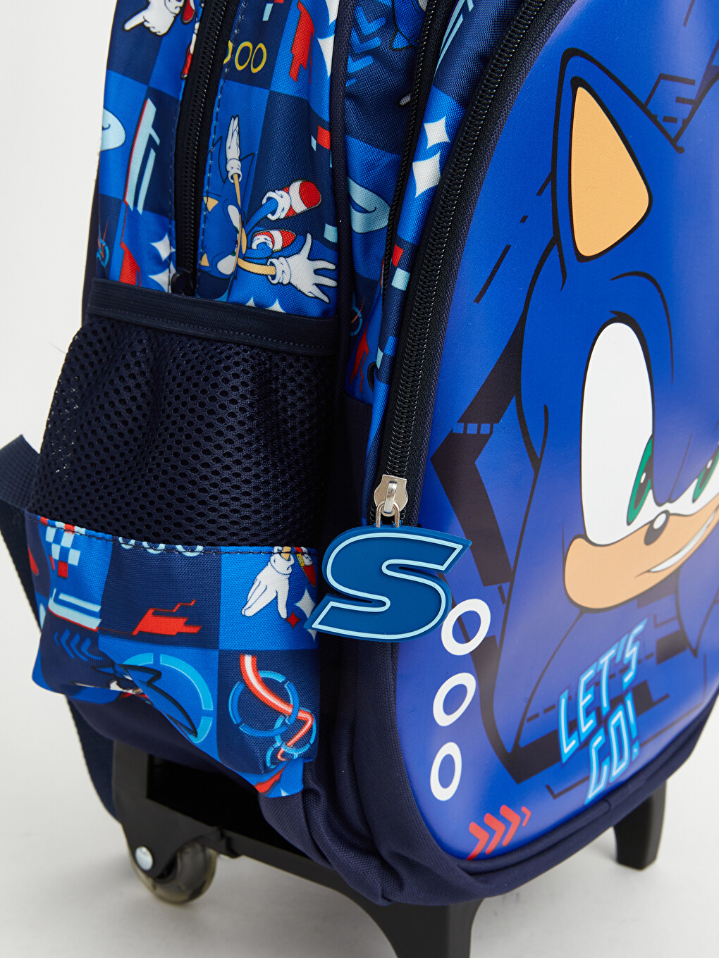 Sonic Baskılı Çekçekli Okul Çantası-4