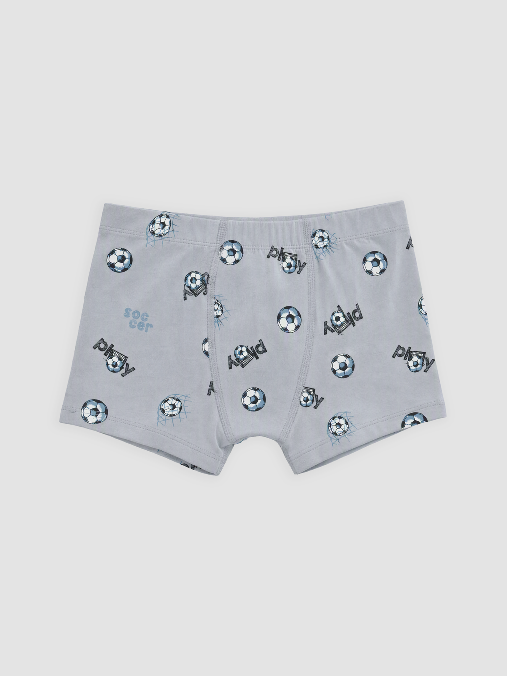 Gri Baskılı Erkek Çocuk Boxer