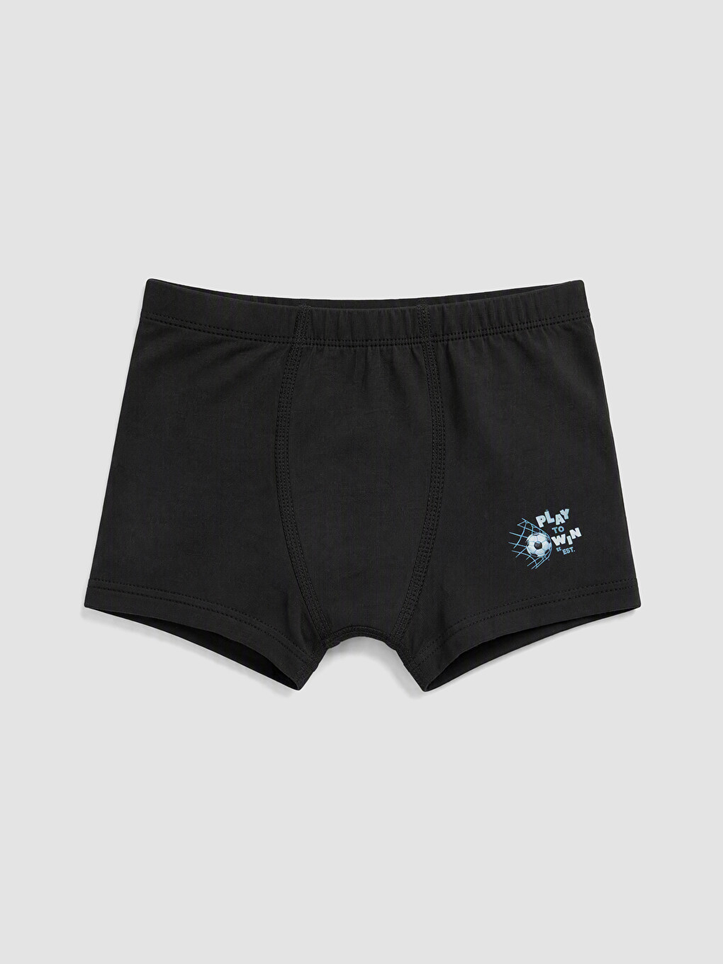Gri Erkek Çocuk Baskılı Boxer 3'lü-2