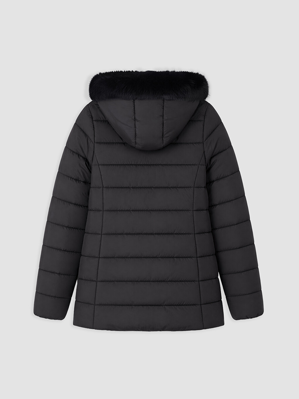 Fur Hooded Women's Puffer Coat-6