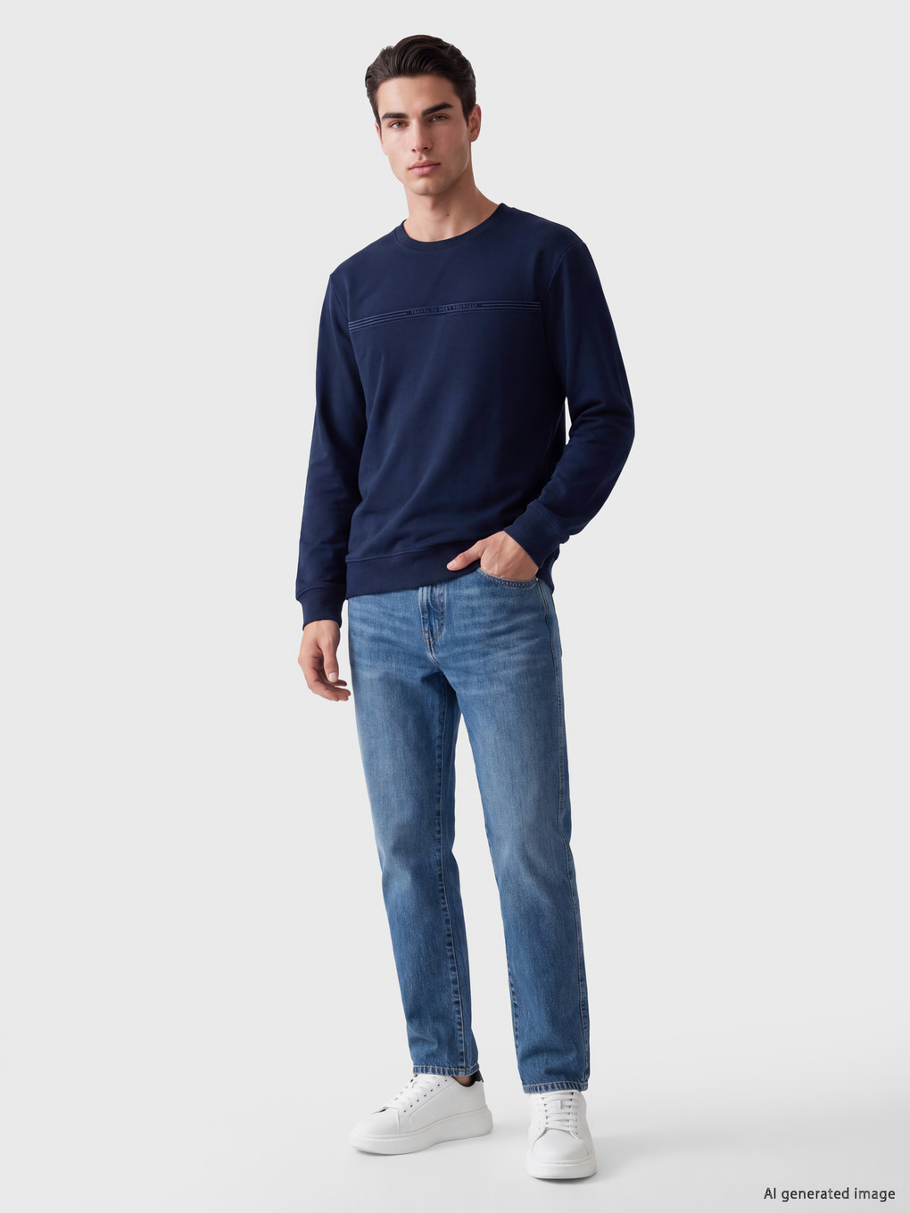 Crew Neck Men's Sweatshirt-1