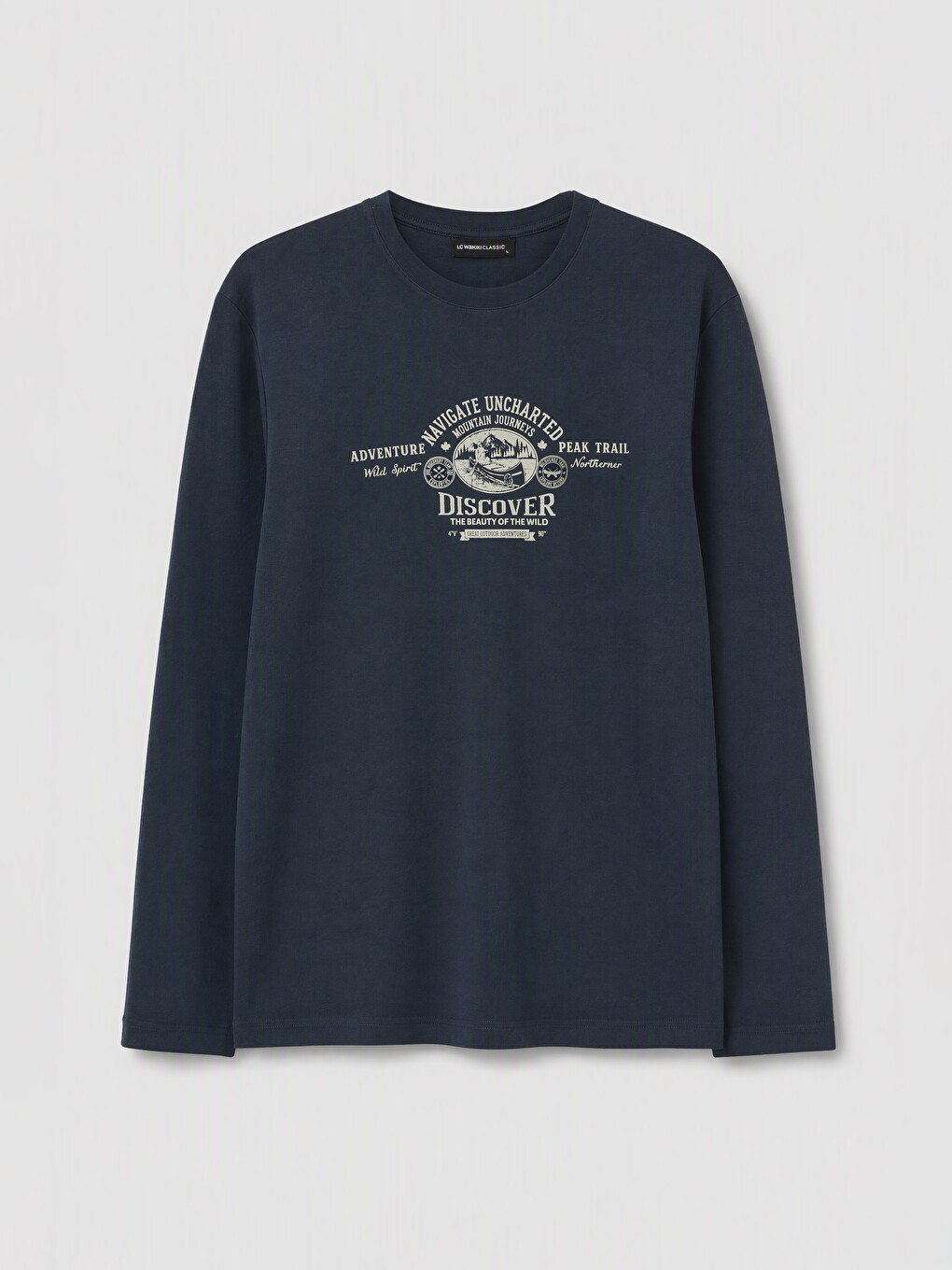 Crew Neck Printed Men's Sweatshirt