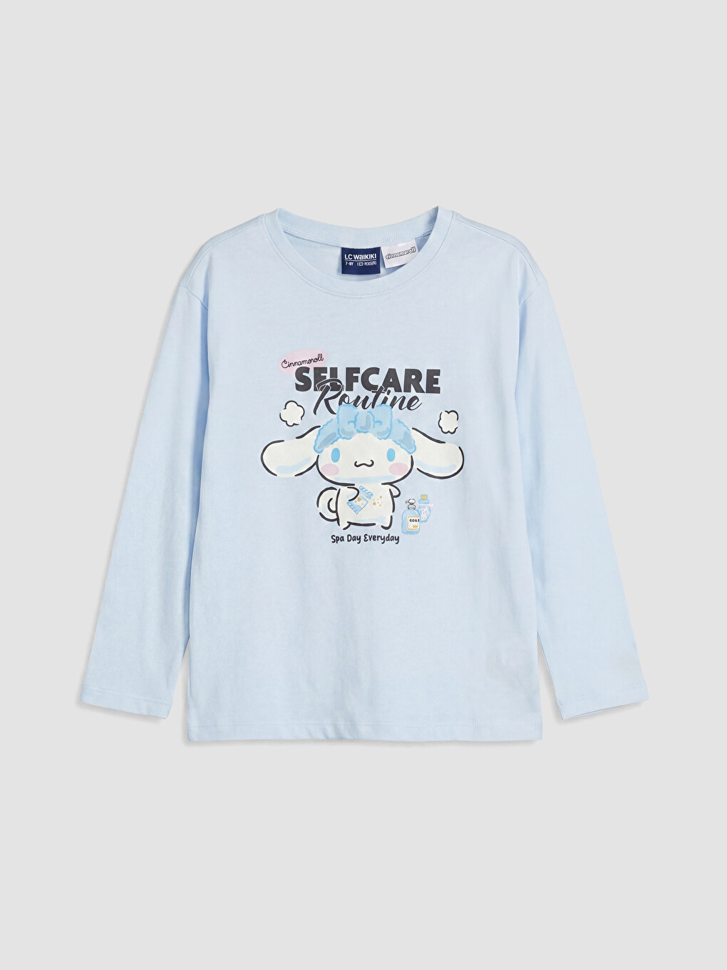 Mavi Cinnamoroll Baskılı Kız Çocuk Pijama Takımı-1