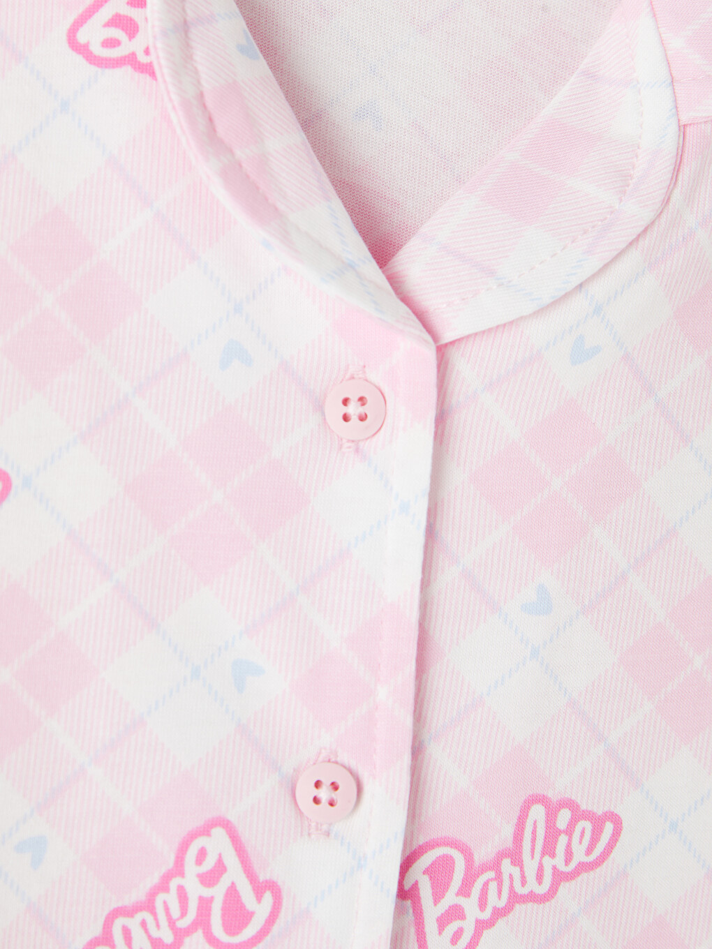 Pembe Barbie Baskılı Kız Çocuk Pijama Takım-2