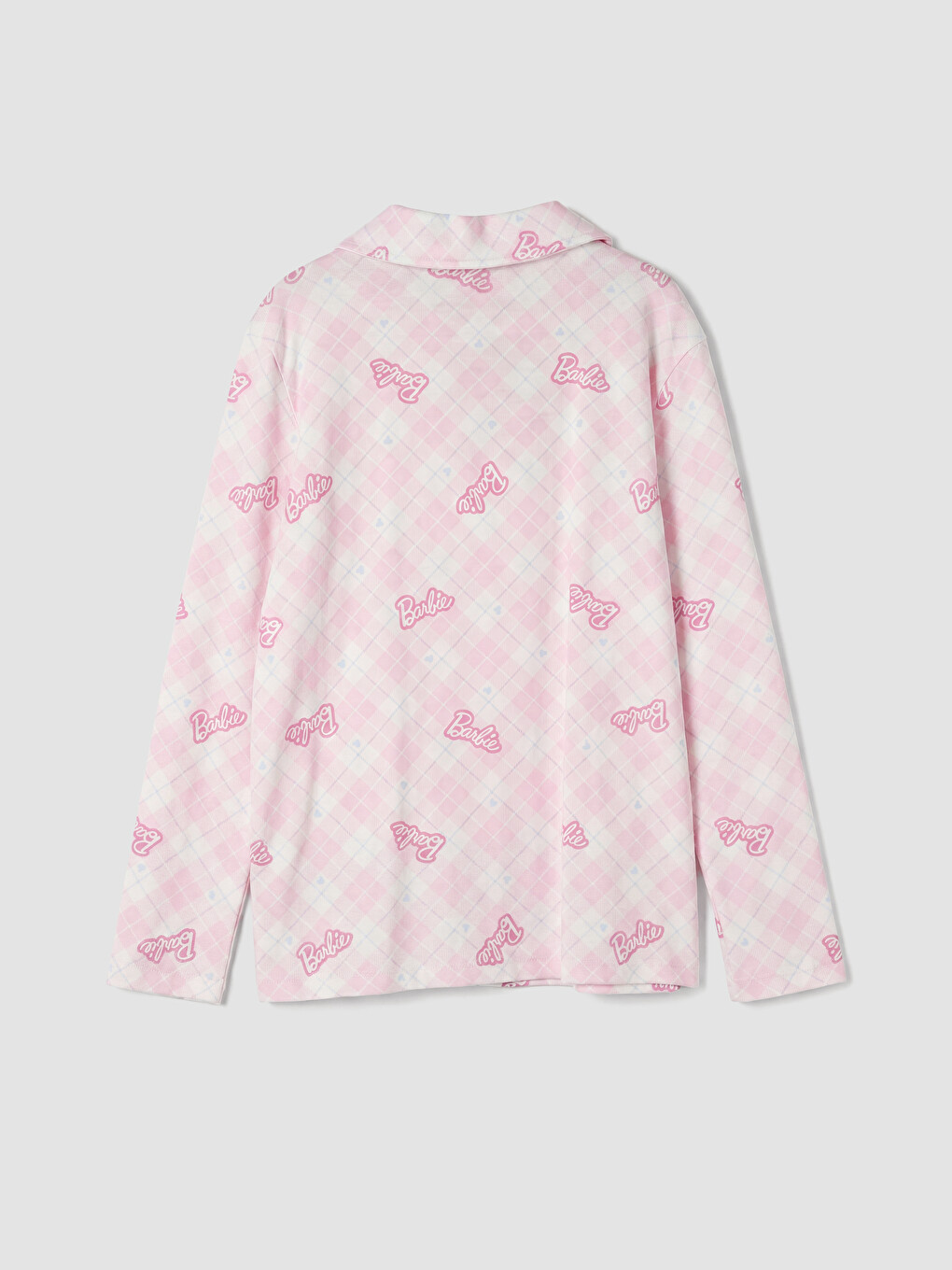 Pembe Barbie Baskılı Kız Çocuk Pijama Takım-3