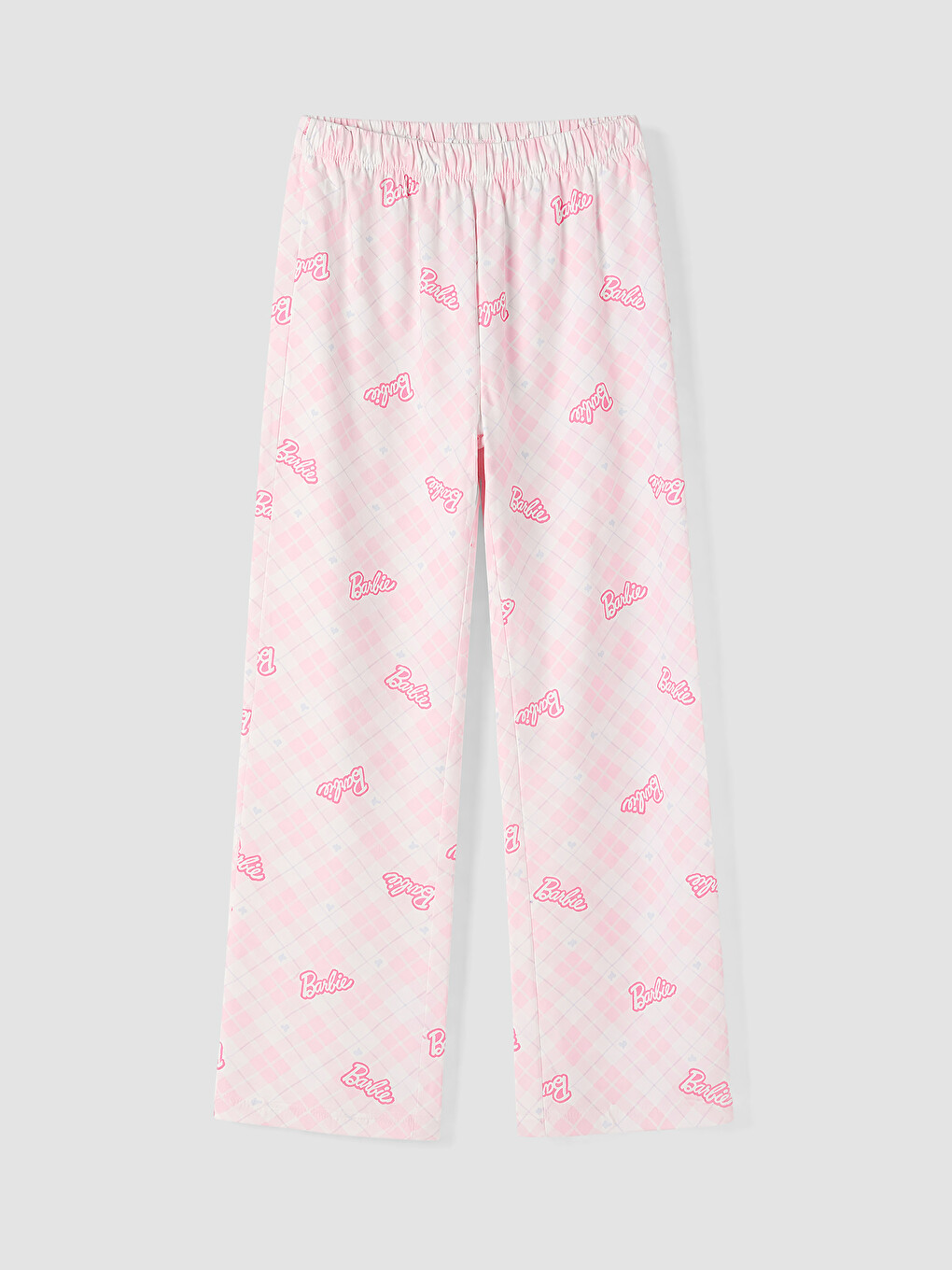 Pembe Barbie Baskılı Kız Çocuk Pijama Takım-4
