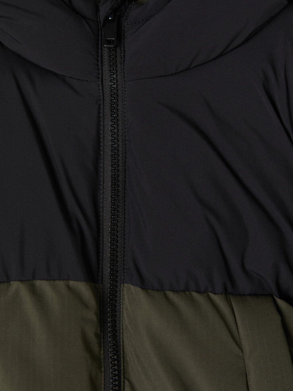 Junge Khaki Steppmantel-1