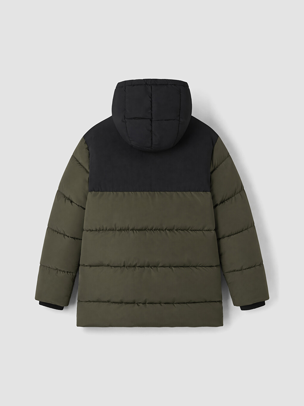 Junge Khaki Steppmantel-3