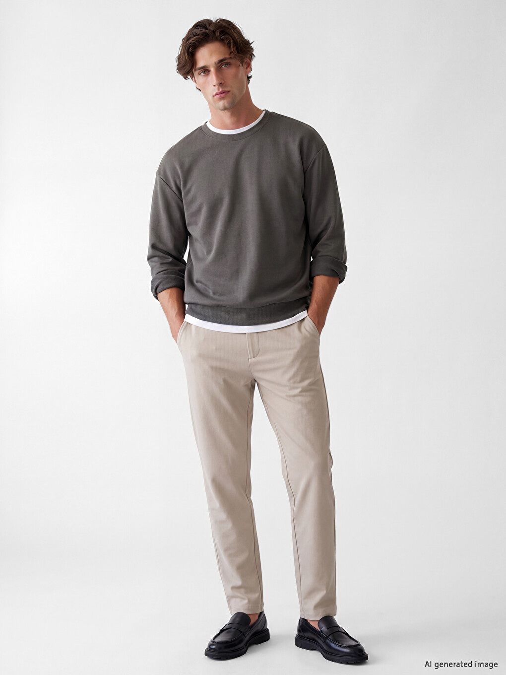 Crew Neck Men's Sweatshirt-1