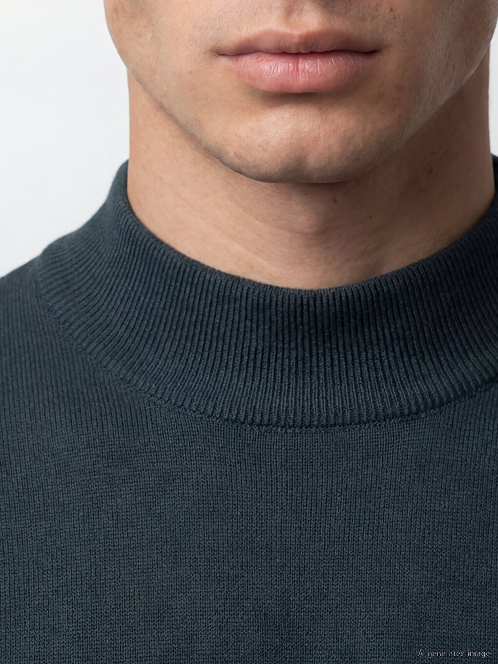 Mock Neck Men's Knitwear Sweater-2
