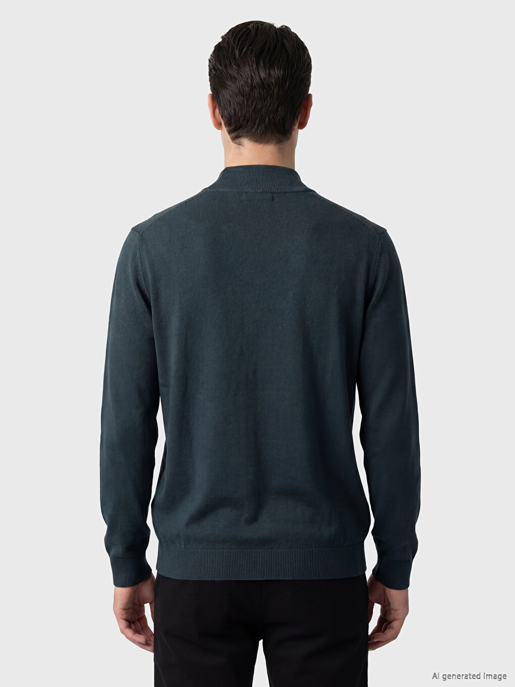 Mock Neck Men's Knitwear Sweater-3