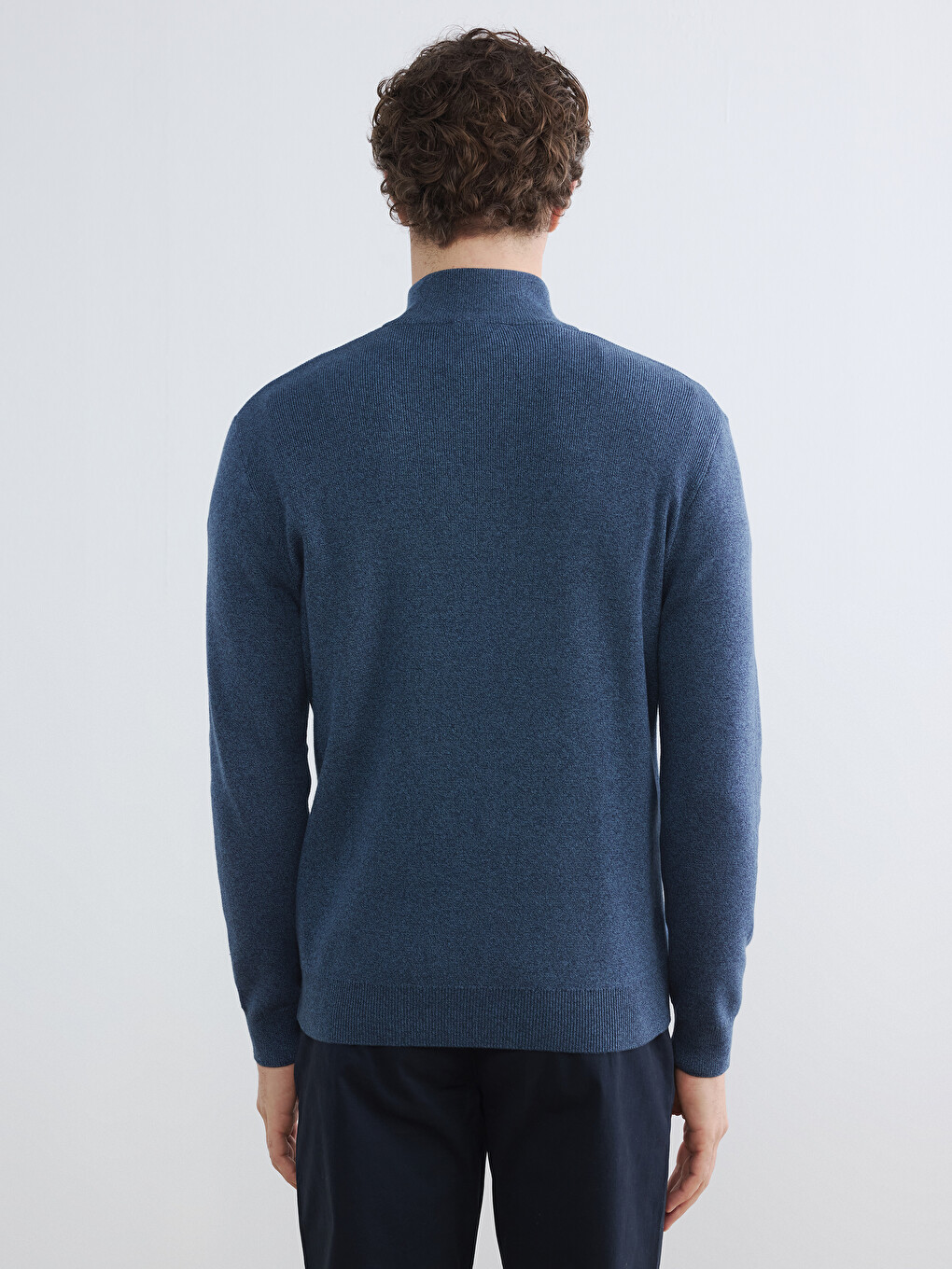 Mock Neck Men's Knitwear Sweater-3