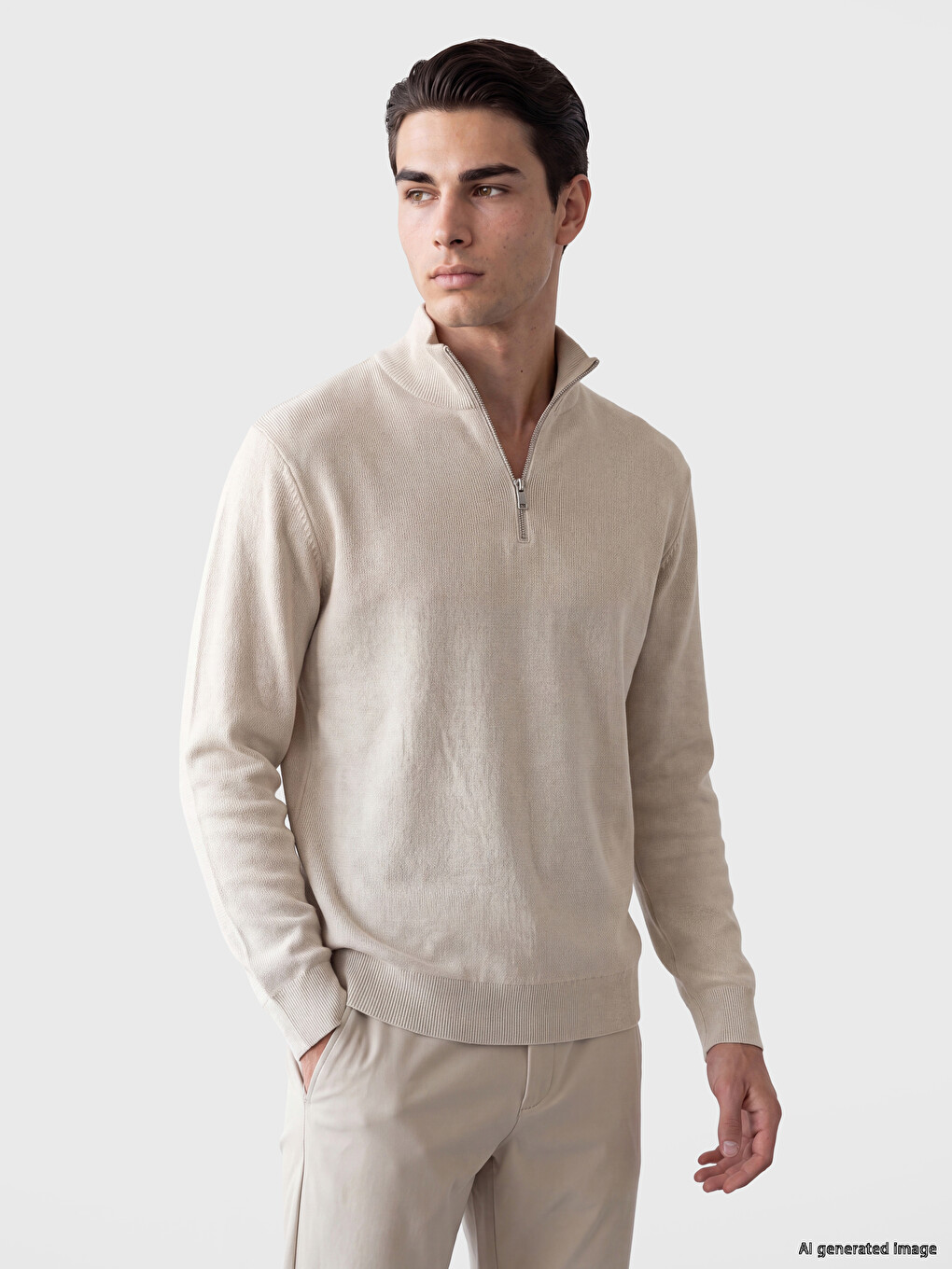Man Ecru Sweater