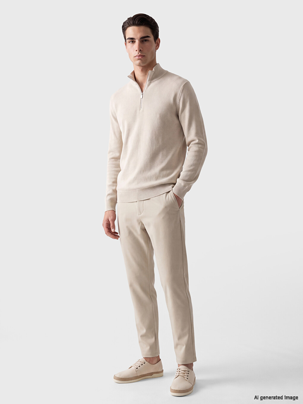 Man Ecru Sweater-1