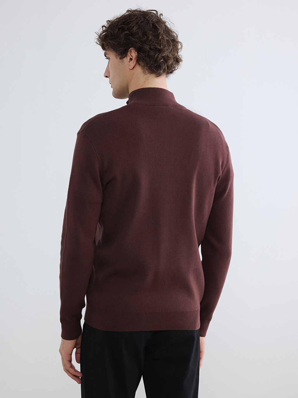 Mock Neck Men's Knitwear Sweater-3