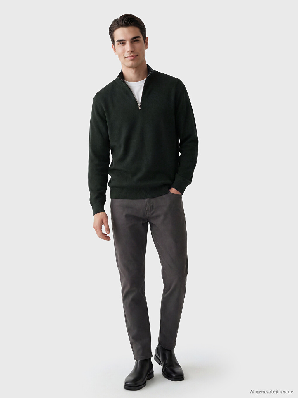 Man Green Sweater-1