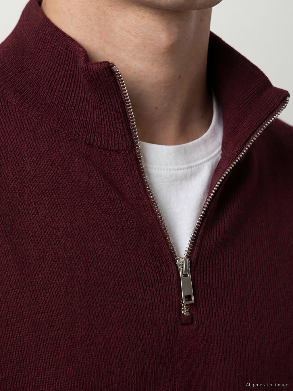 Mock Neck Men's Knitwear Sweater-2