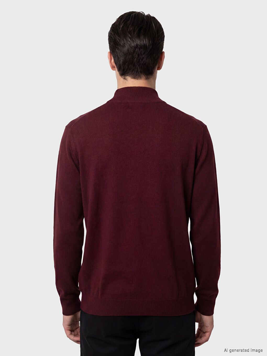 Mock Neck Men's Knitwear Sweater-3