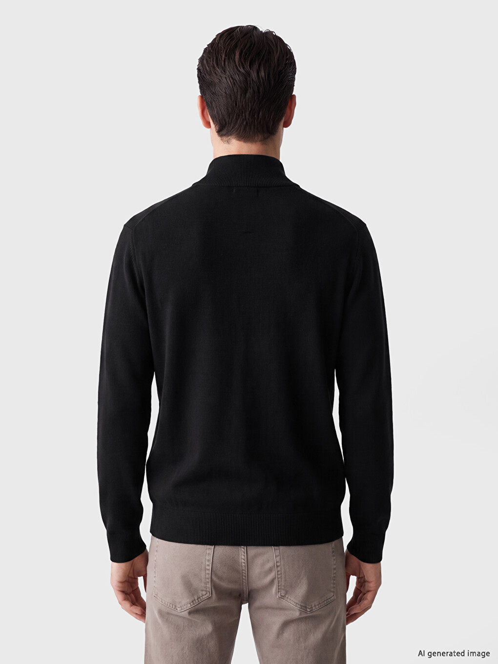 Mock Neck Men's Knitwear Sweater-2