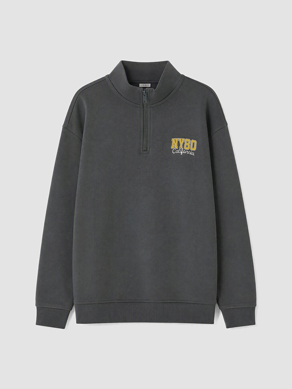 Mock Neck California Printed Boys' Thick Sweatshirt