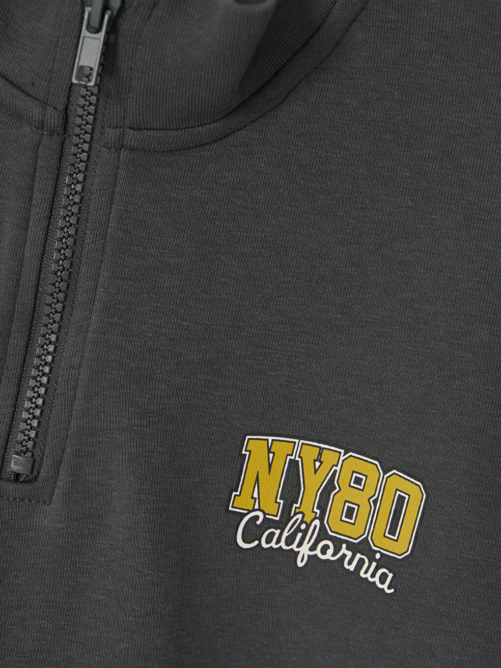 Mock Neck California Printed Boys' Thick Sweatshirt-1
