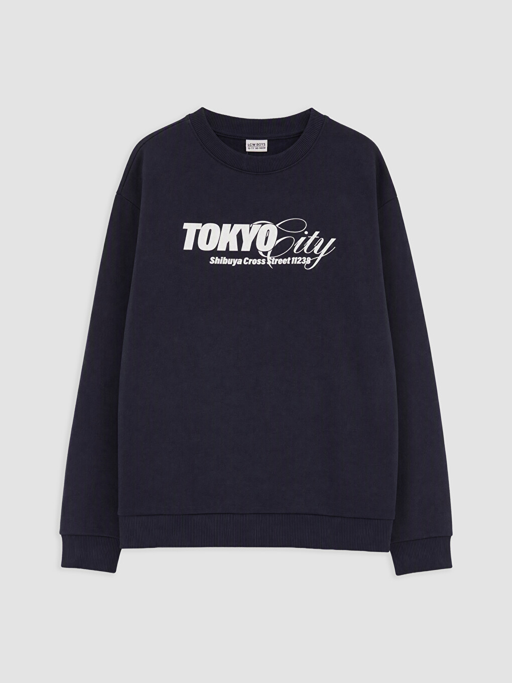 Lacivert Tokyo Baskılı Erkek Çocuk Sweatshirt