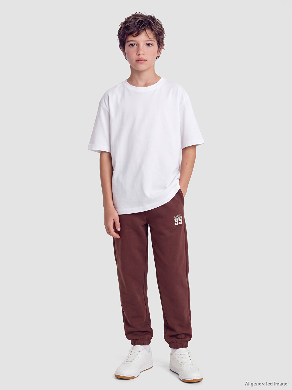 Junge Braun Jogger-sweatpants