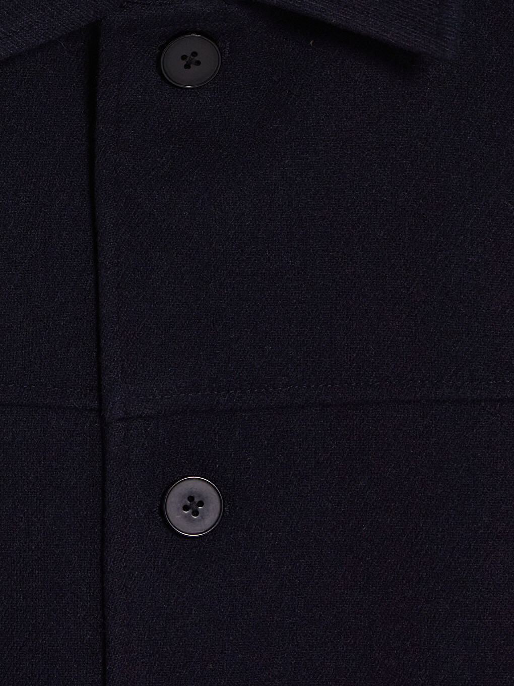 Regular Fit Shirt Collar Men's Melton Coat-5