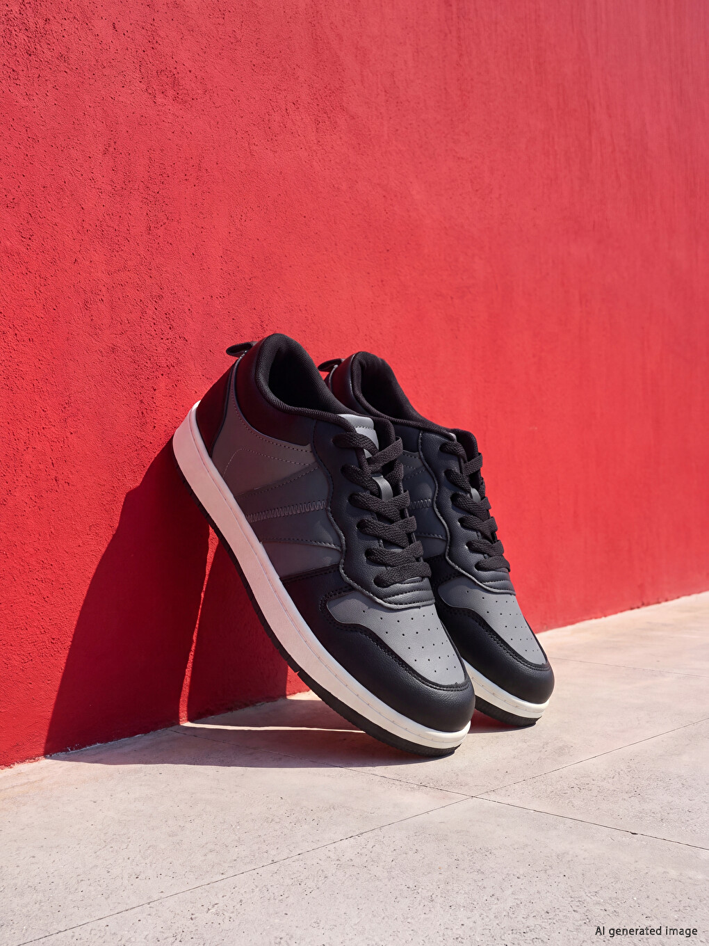 Faux Leather Men's Sneakers
