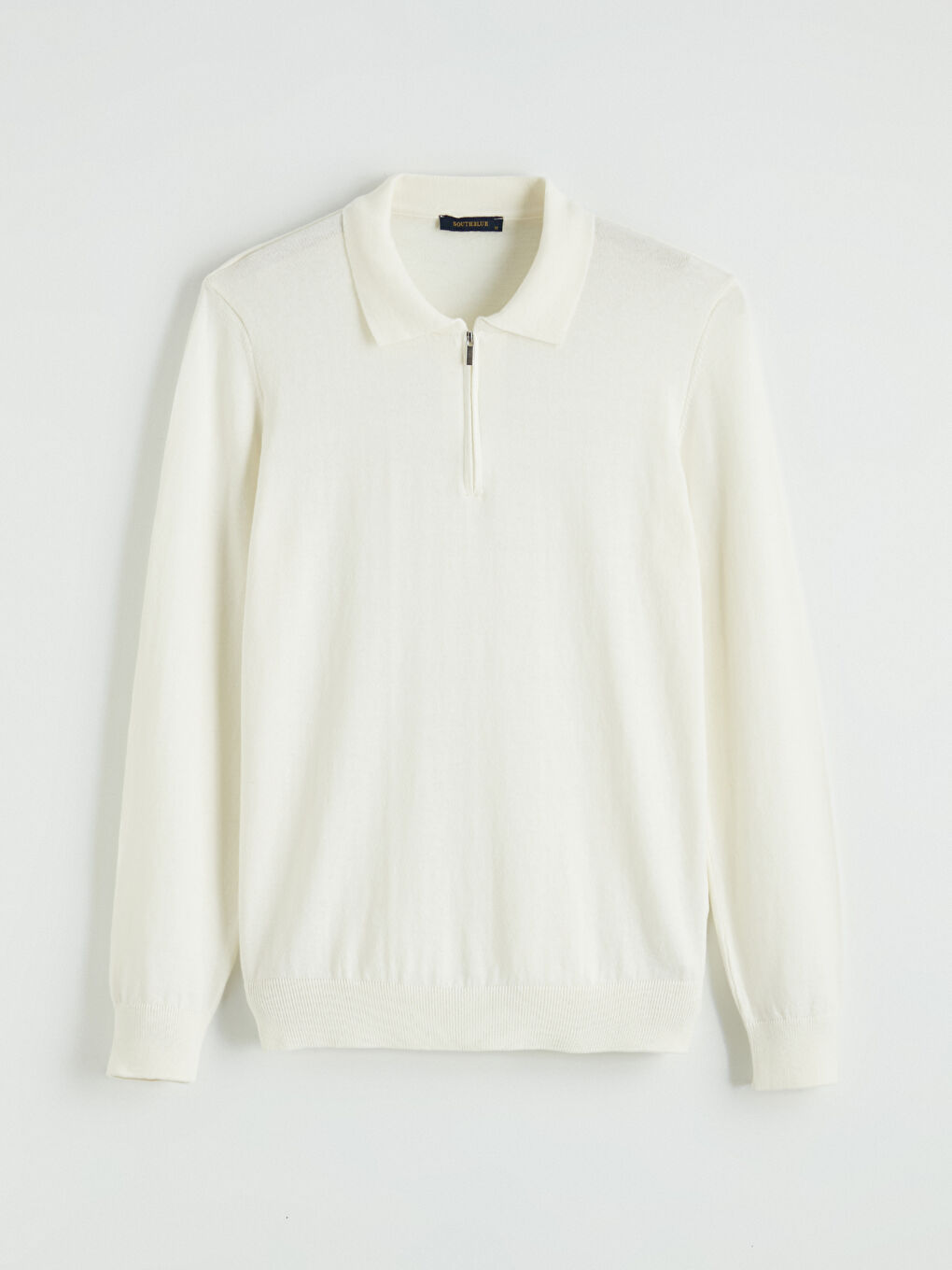 Ekru Polo Yaka Erkek Triko Kazak