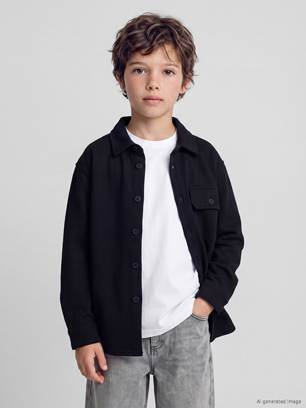 Long Sleeve Boys' Shirt Jacket