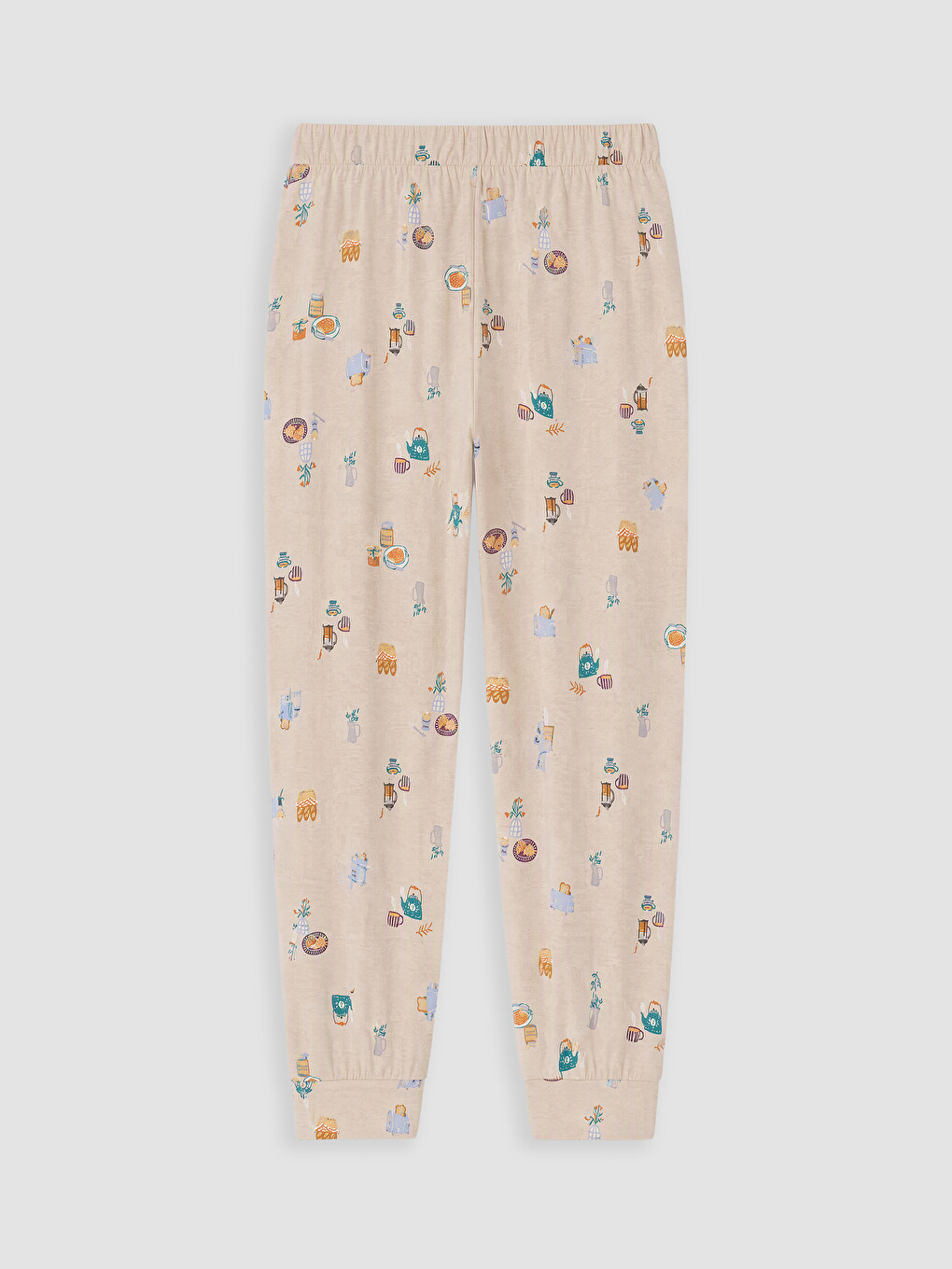 Beli Lastikli Desenli Kadın Pijama Altı-6