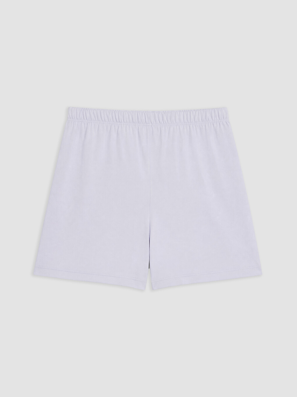 Ekru Beli Lastikli Baskılı Kadın Şort Pijama Altı 2'li-10