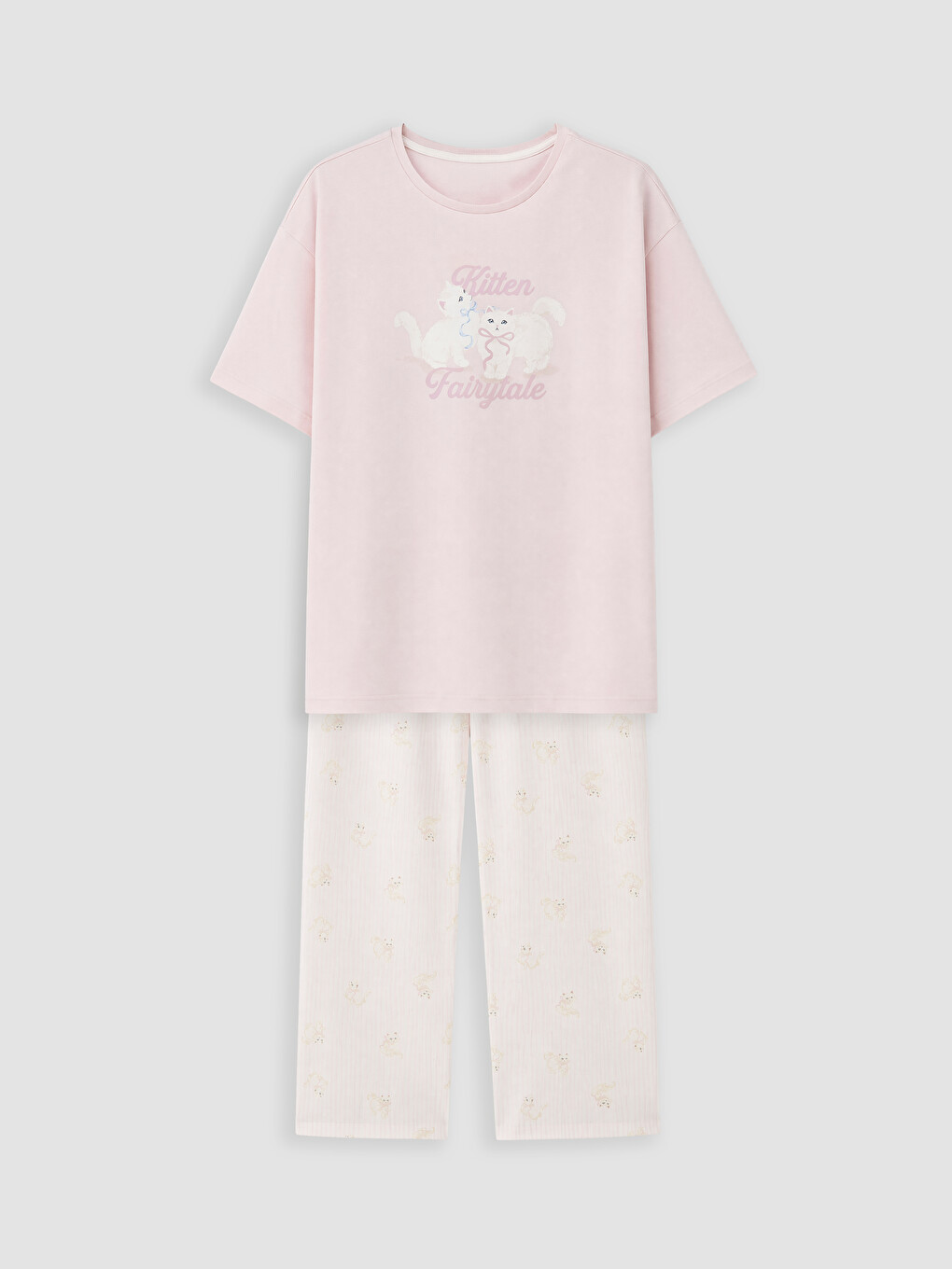 Roze Pidžama Komplet Žena-4