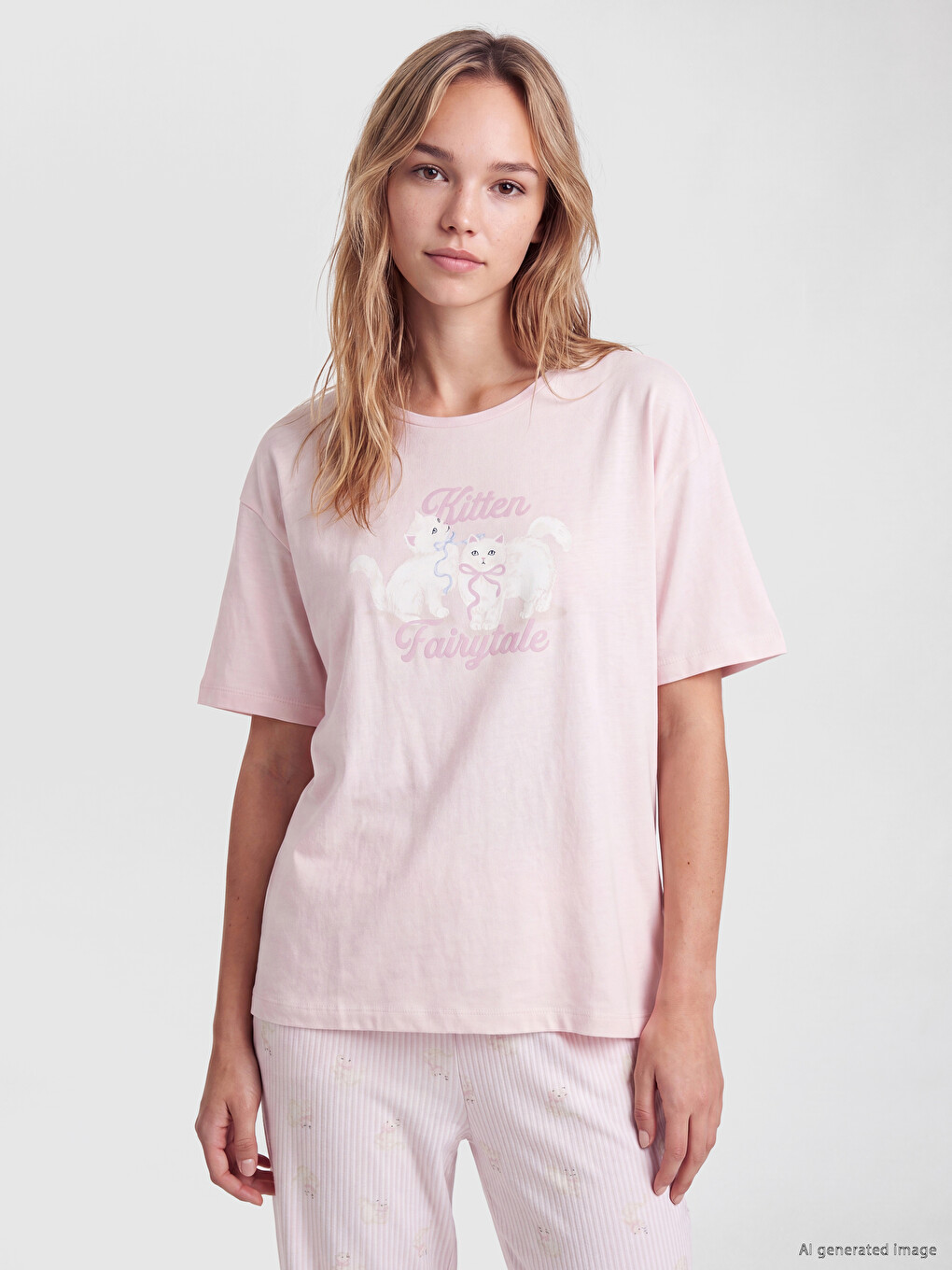 Roze Pidžama Komplet Žena-1